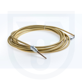 Resistance temperature sensor with cable outlet for plastic applications, with high mechanical resistance